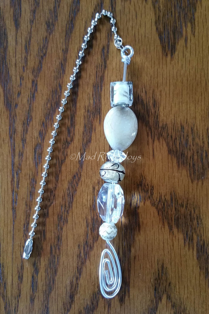 Pulls--Clear and Natural Glass and Acrylic Beaded Ceiling Fan/Light Pull