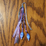 Bookmark--Hook--Purple with Hand-dyed Fairy Ribbon