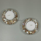 Tea Lights--Non-Floating--Natural Crushed Shell Tea Light Set