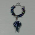 Wine Glass Charms--Lampwork Leaf--Triton