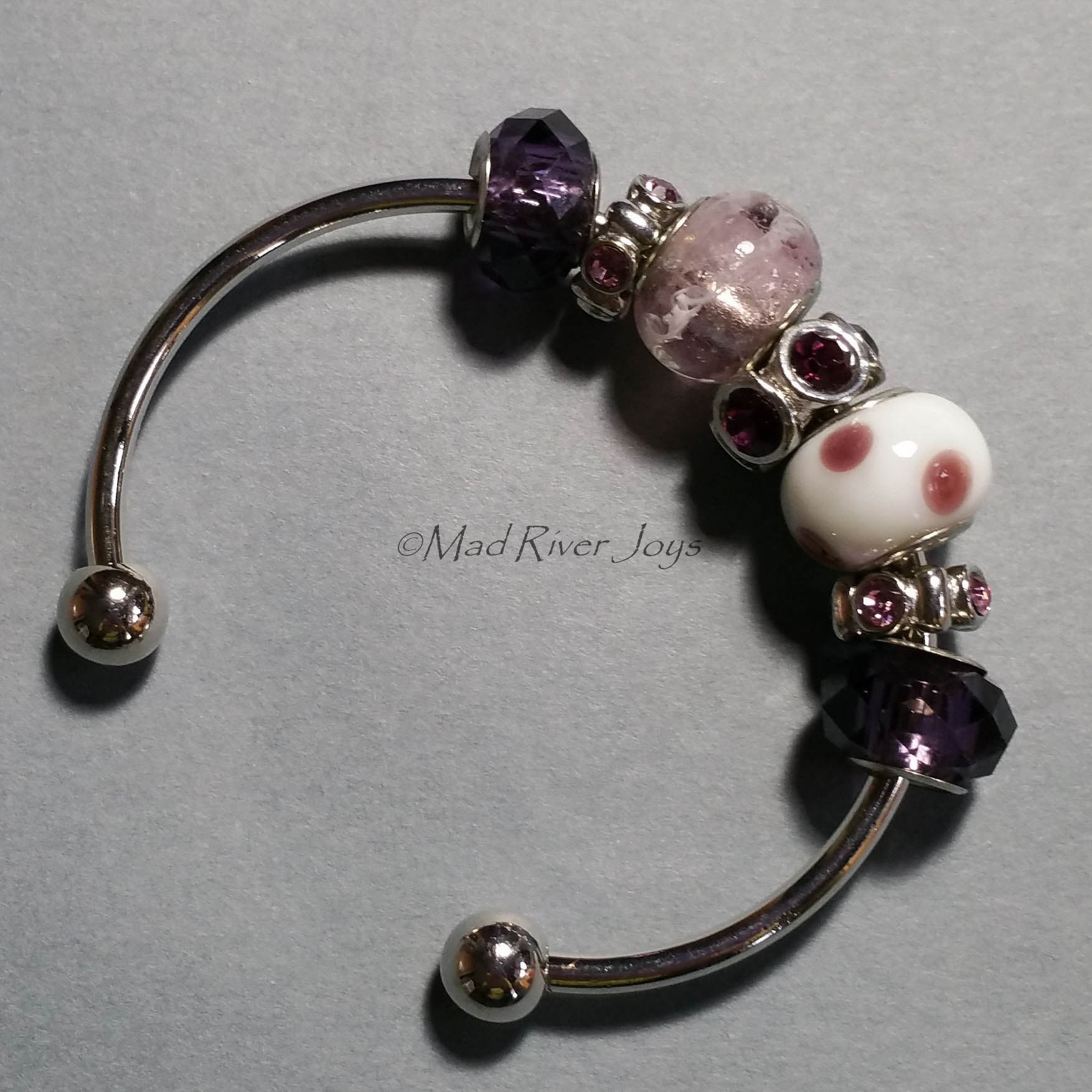 Bracelet--Cuff--Mauve