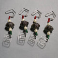 Ornament Hanger--Silver and Glass Pearl Christmas--Set of 4