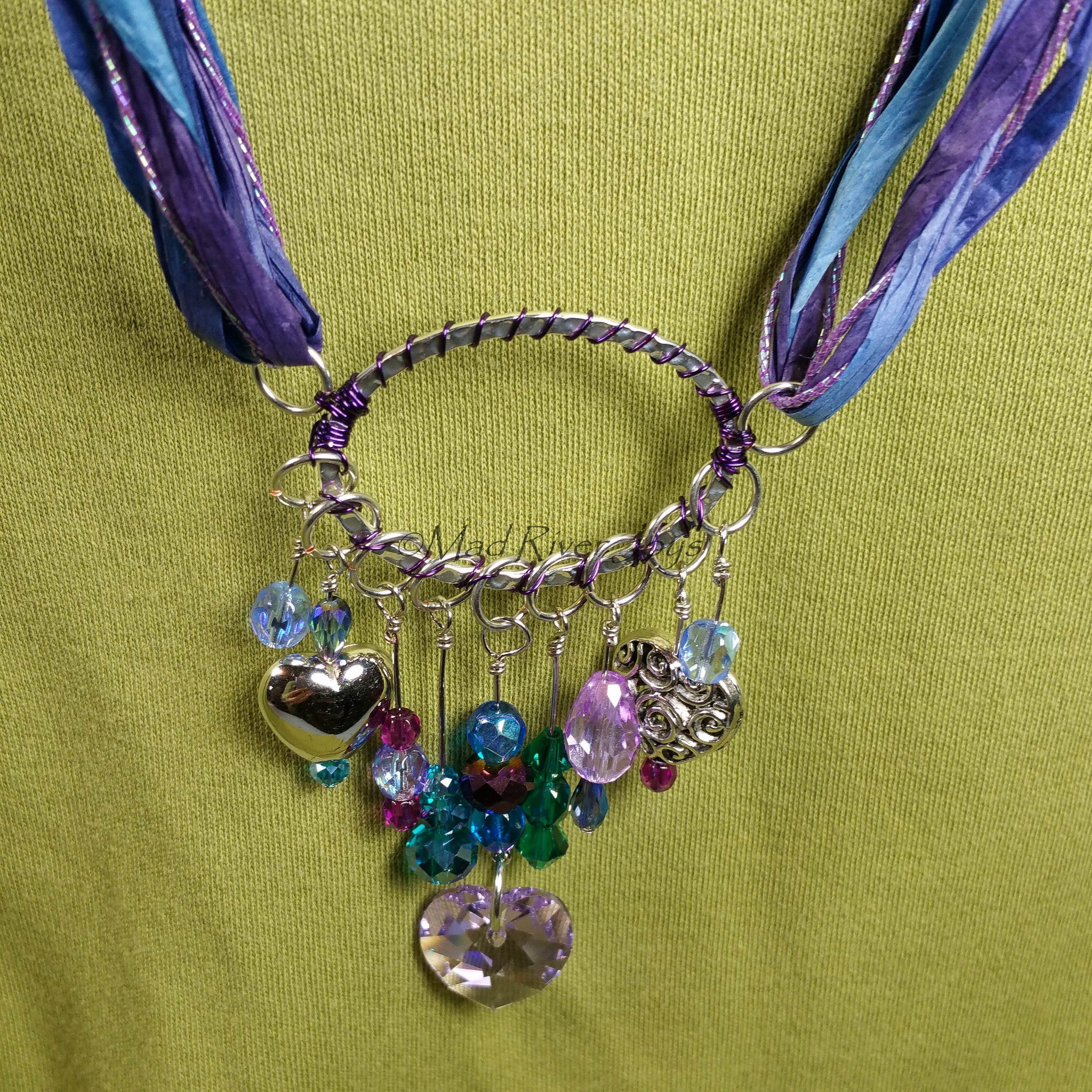 Necklace--Lavender Heart
