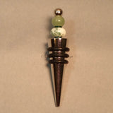 Bottle Stopper--Green Aventurine and Tree Agate