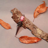 Bottle Stopper--Pink Swirl Red