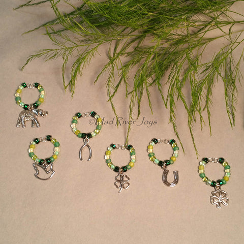 Wine Glass Charms--Lucky Charms--Set of 6