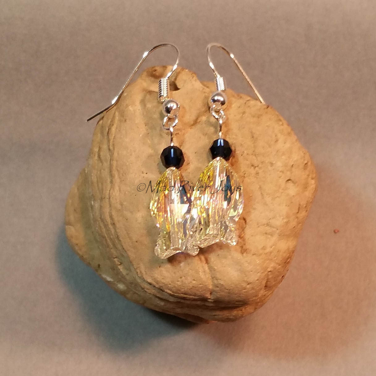 Earrings--Sparkling Blue Fish