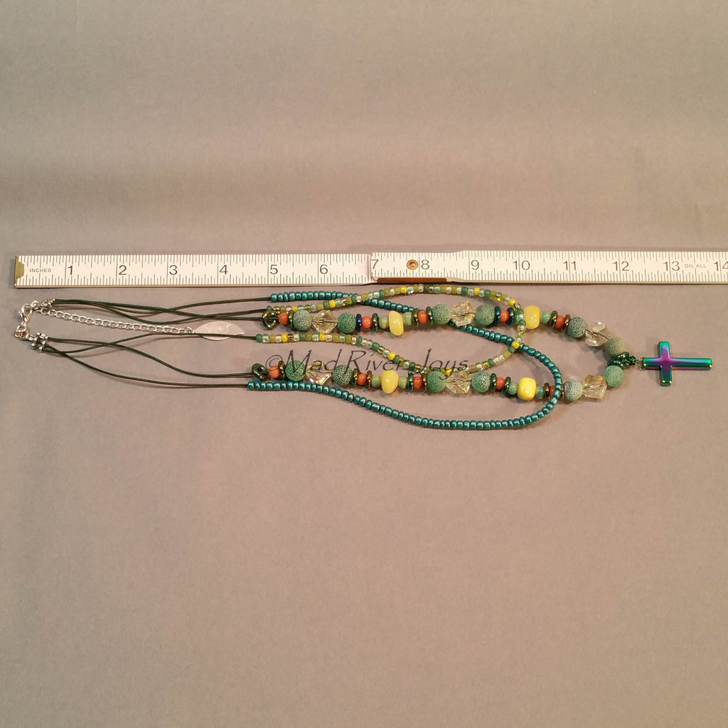 Necklace--Holy Trinity--Green