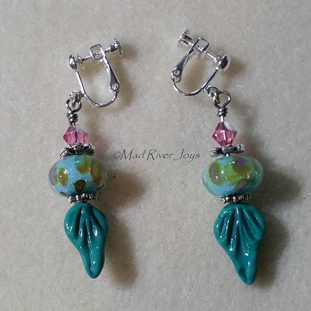 Earrings--Blissful Lampwork