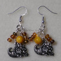Earrings--Cornucopia--Small Silver