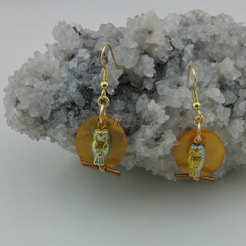 Earrings--Owl Silhouette