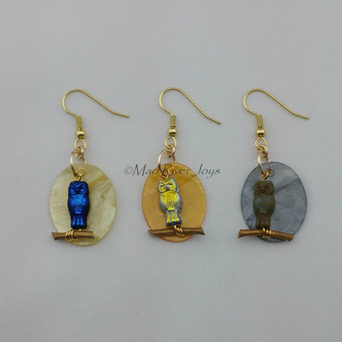 Earrings--Owl Silhouette