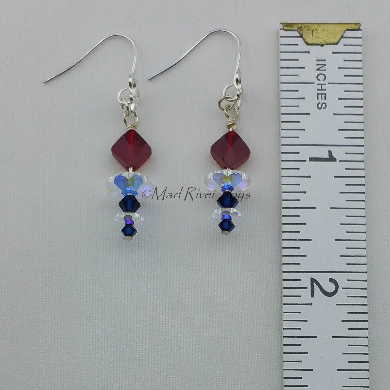 Earrings--Double Fleur de Lis