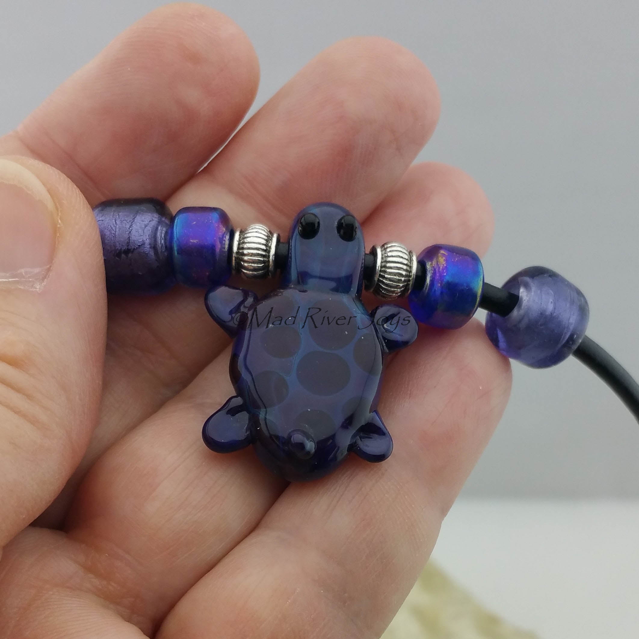 Necklace--Lampwork Turtle