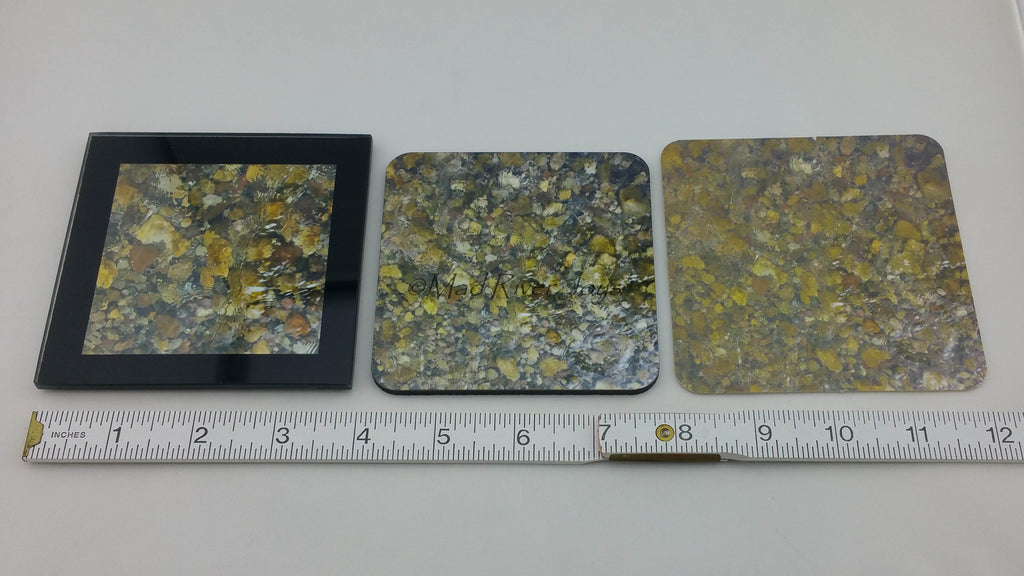 Coaster--Photo Print--Cork--River Rocks