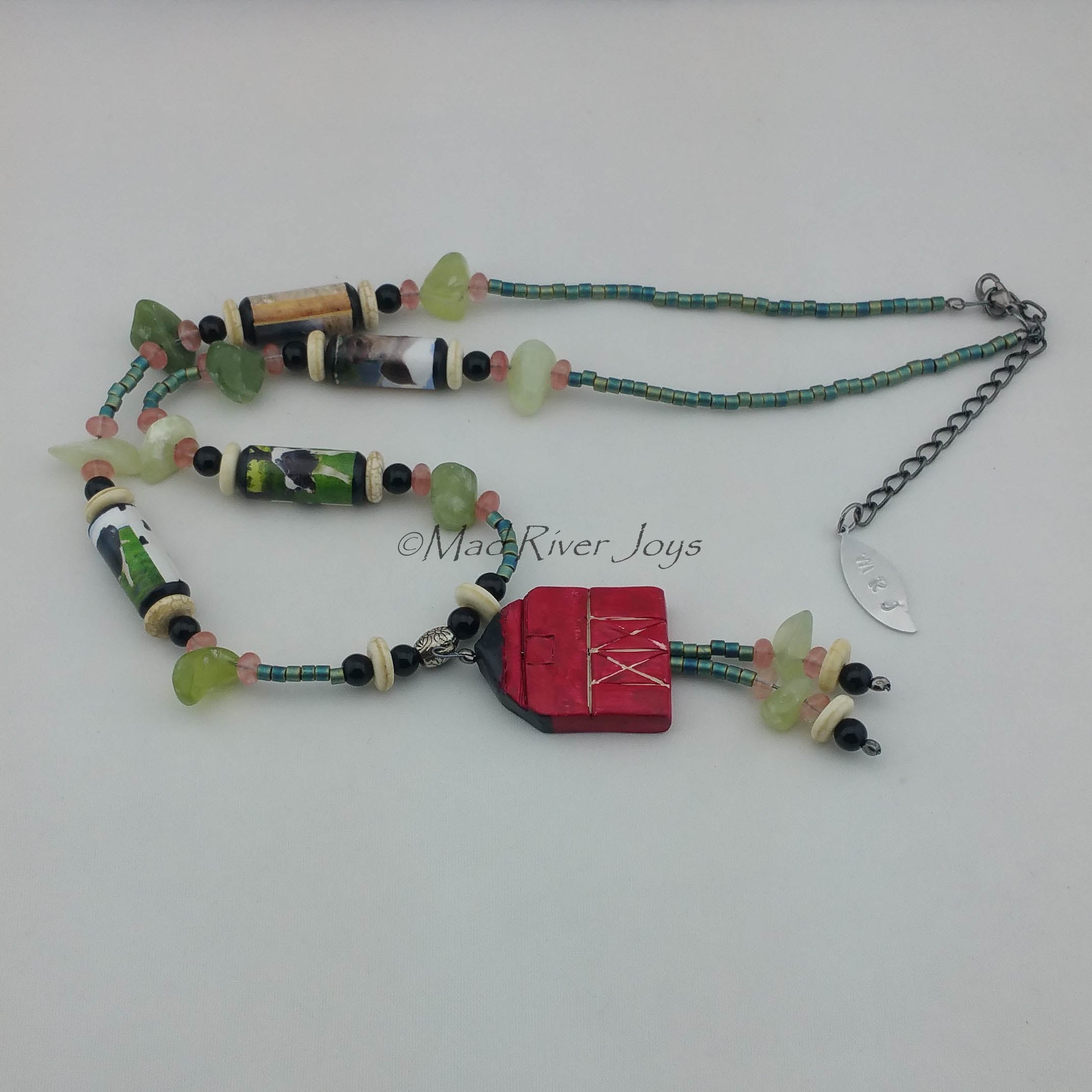Necklace--Cow & Pig Farmyard