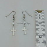Earrings--Enamel Cross Dangles