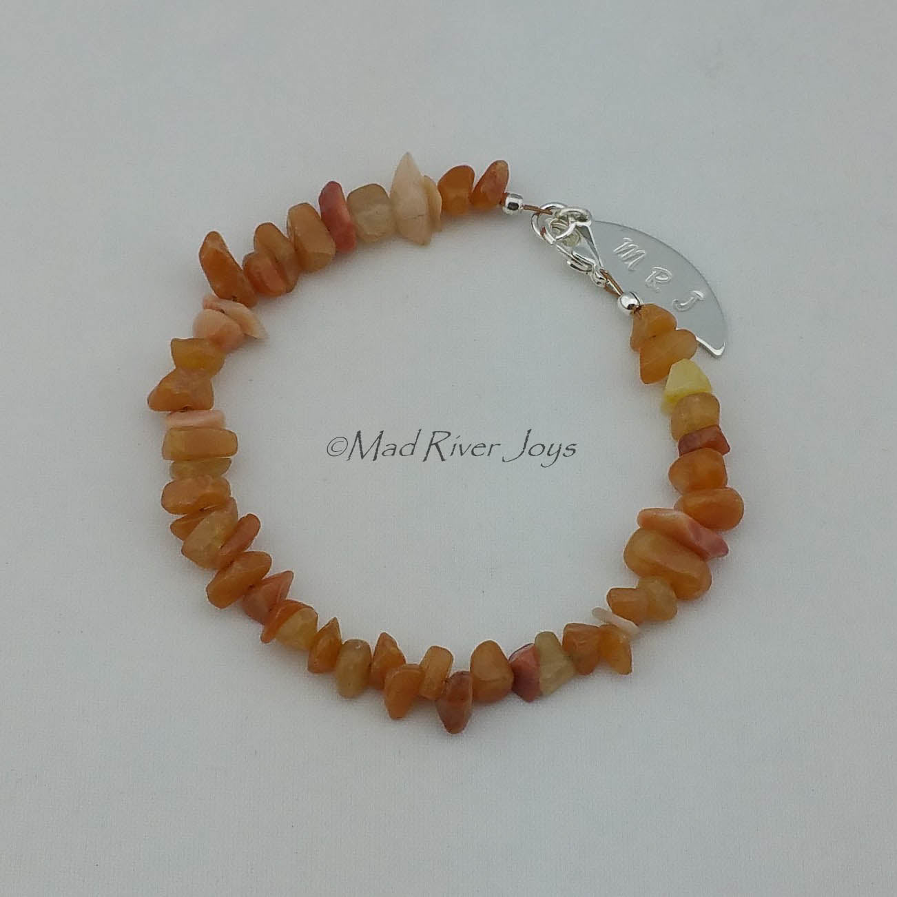 Bracelet--Natural Stone Pebble
