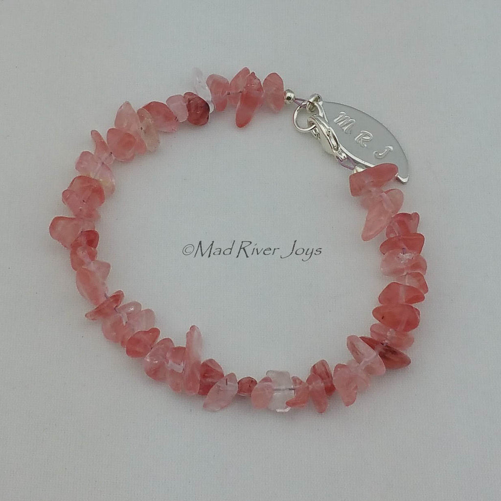 Bracelet--Men's--Natural Stone Pebble