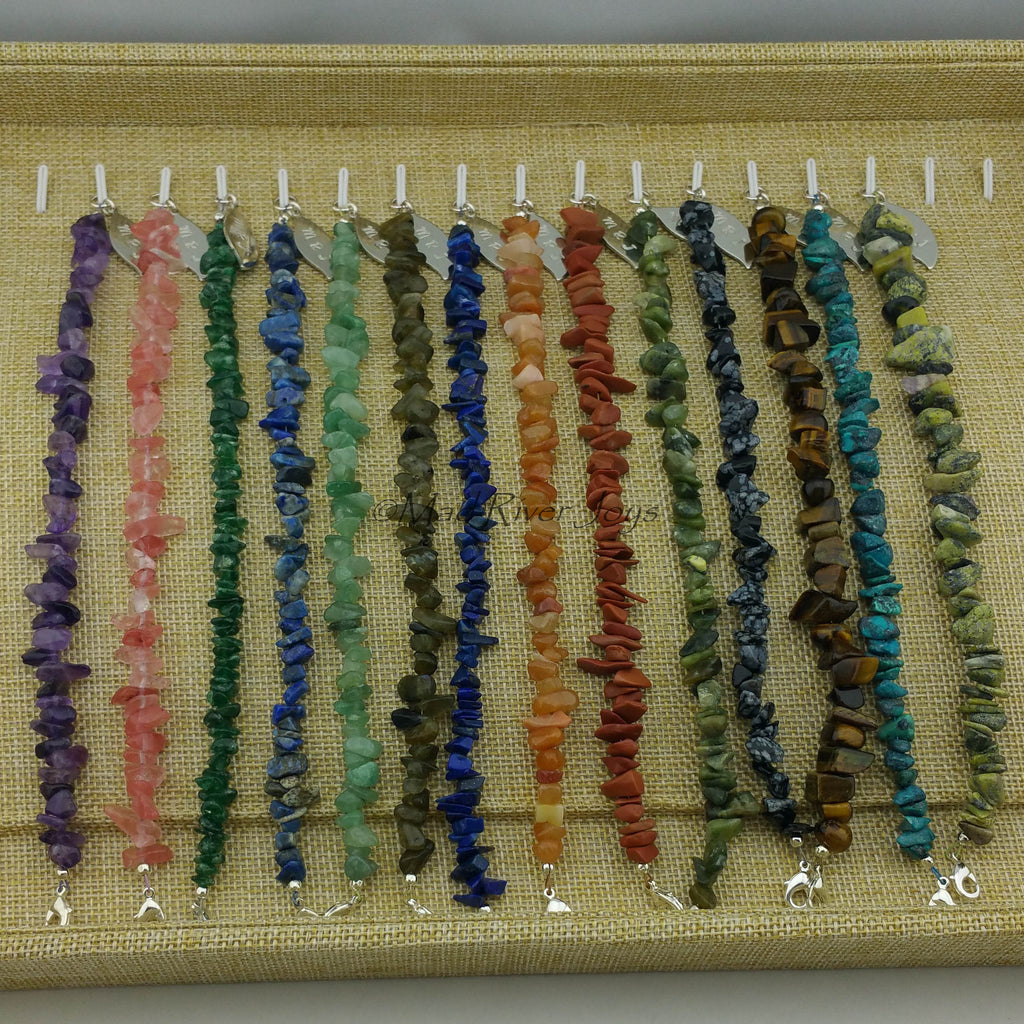Bracelet--Men's--Natural Stone Pebble
