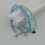 Bracelet--Stretch--Ginkgo Leaf Charm