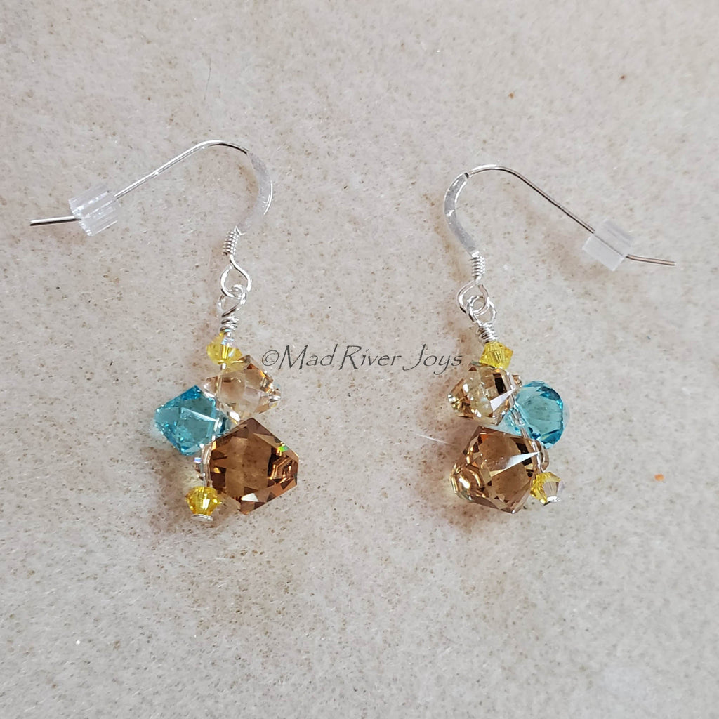 Earrings--Shades of Topaz Drops