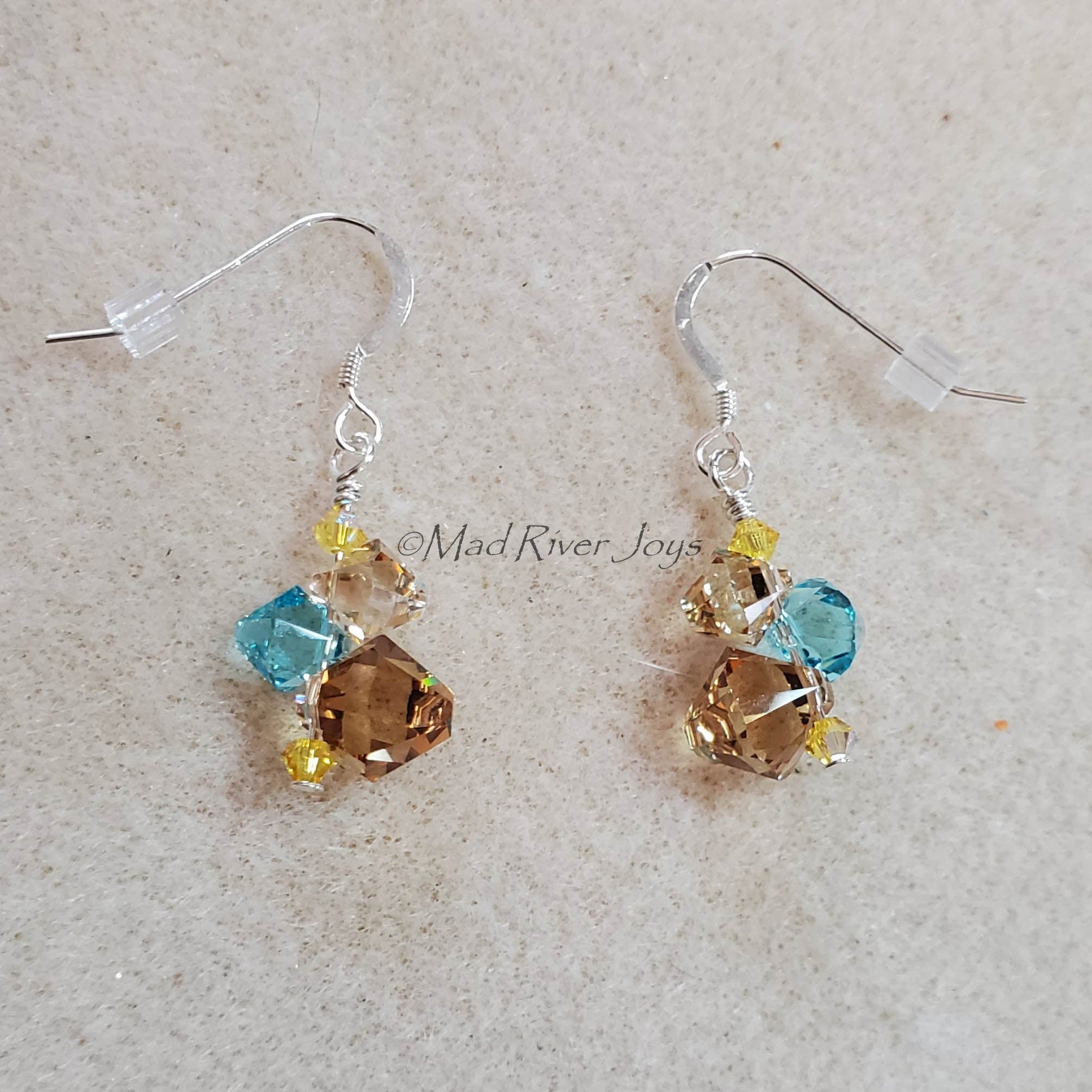 Earrings--Shades of Topaz Drops