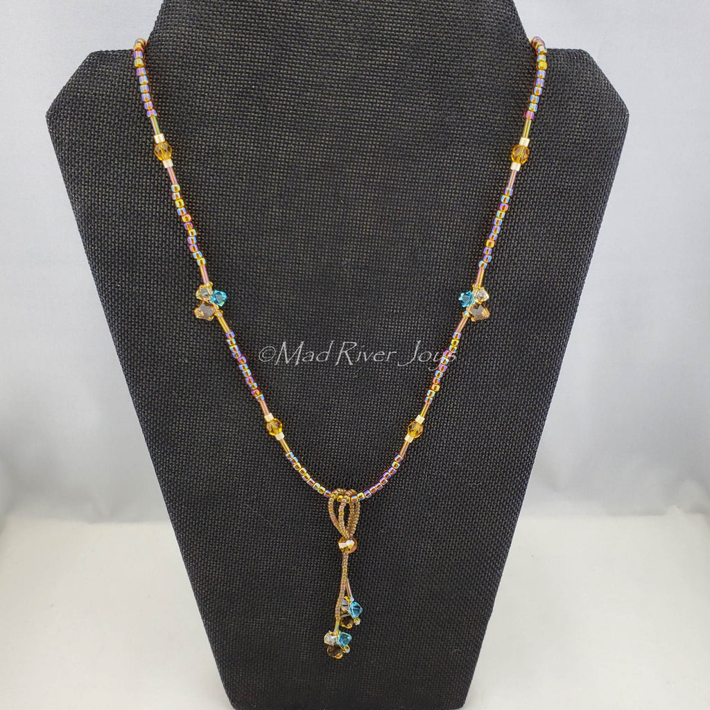 Necklace--Shades of Topaz Drops