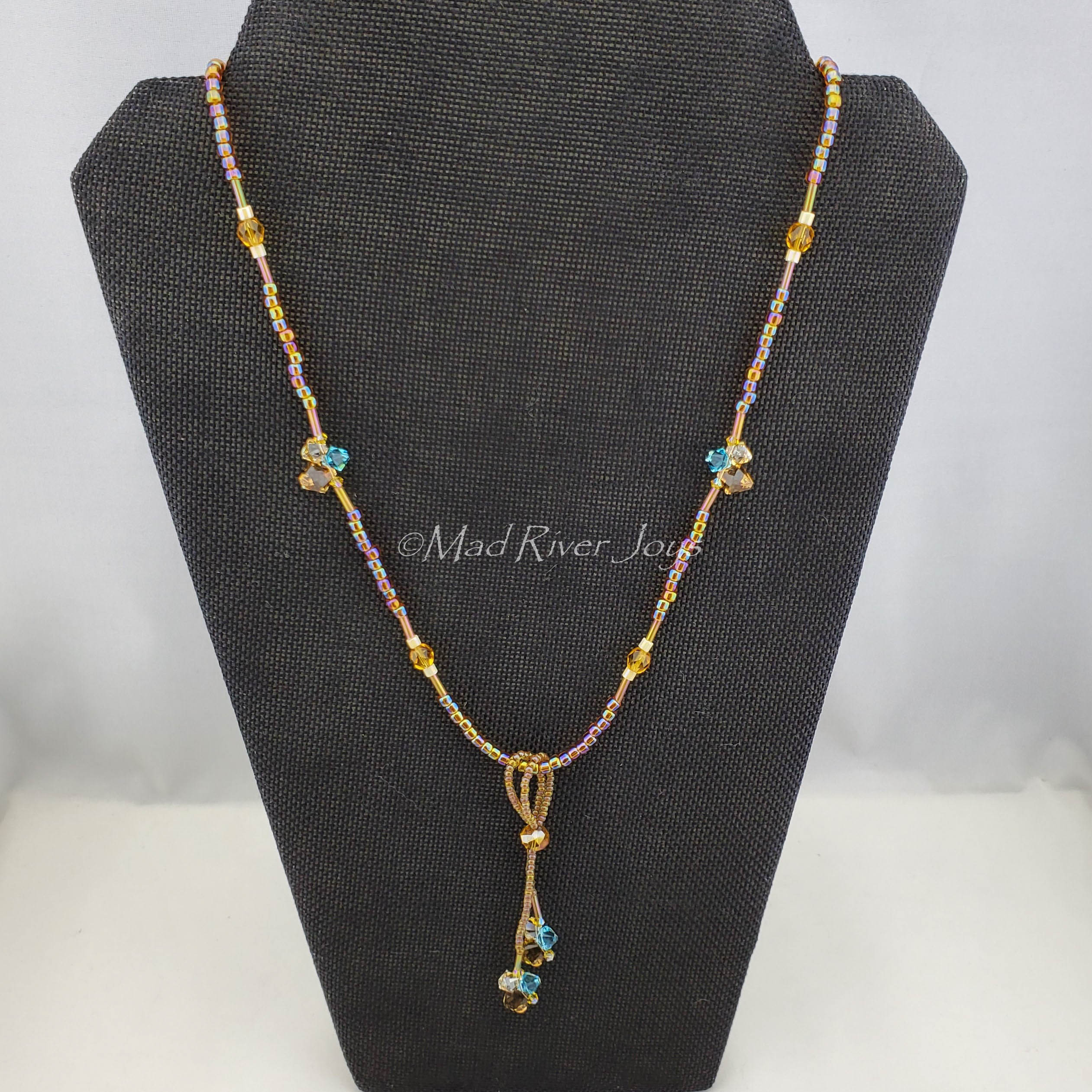 Necklace--Shades of Topaz Drops