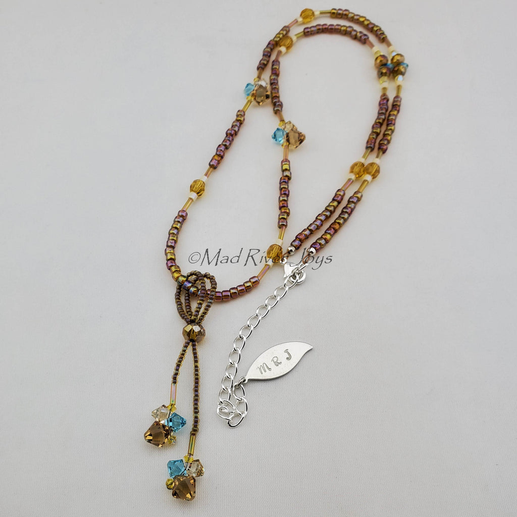 Necklace--Shades of Topaz Drops