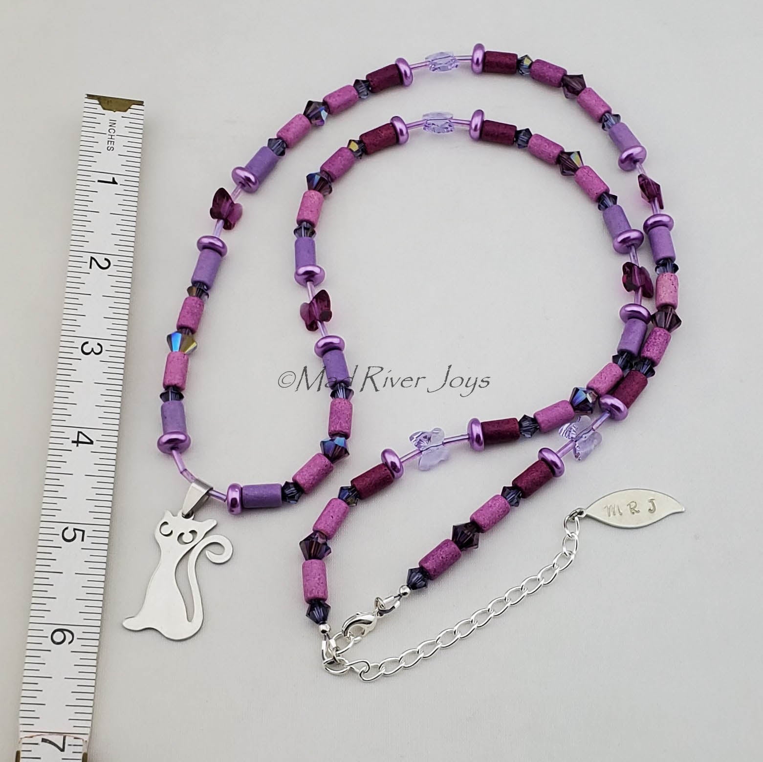 Necklace--Cat & Butterflies