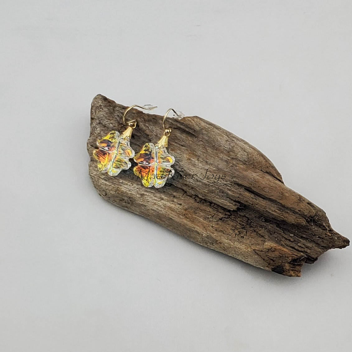 Earrings--Clover Crystal
