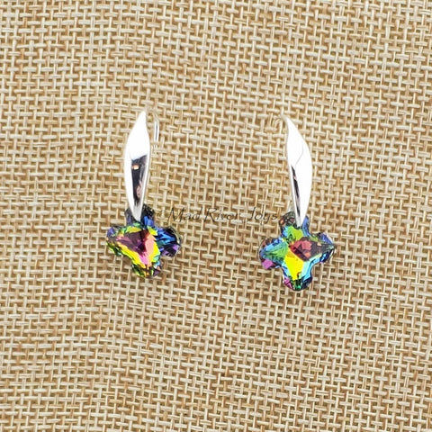 Earrings--Greek Cross Crystal