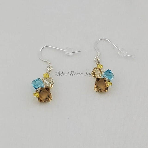 Earrings--Shades of Topaz Drops