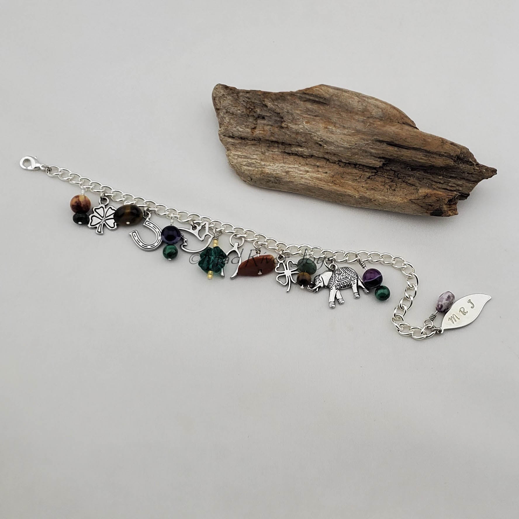 Bracelet--Chain--Lucky Stone & Charm