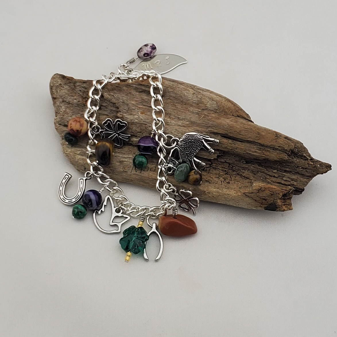 Bracelet--Chain--Lucky Stone & Charm