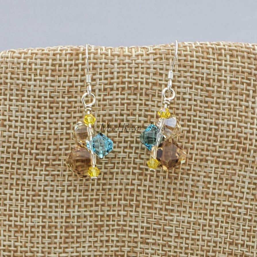 Earrings--Shades of Topaz Drops