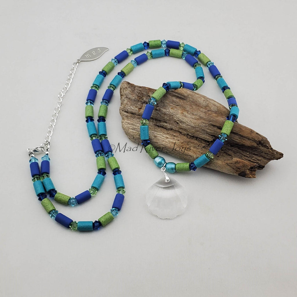 Necklace--Scallop & Pearls