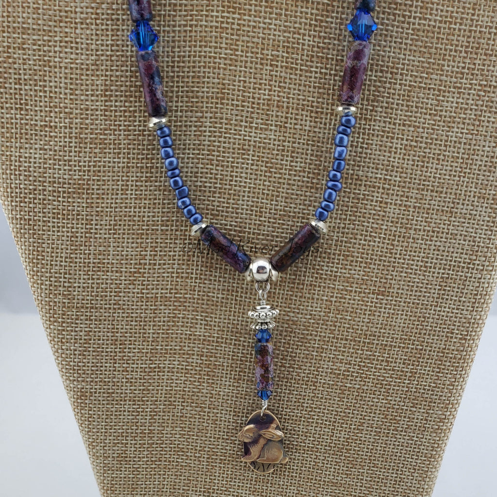 Necklace--Bunny Blue