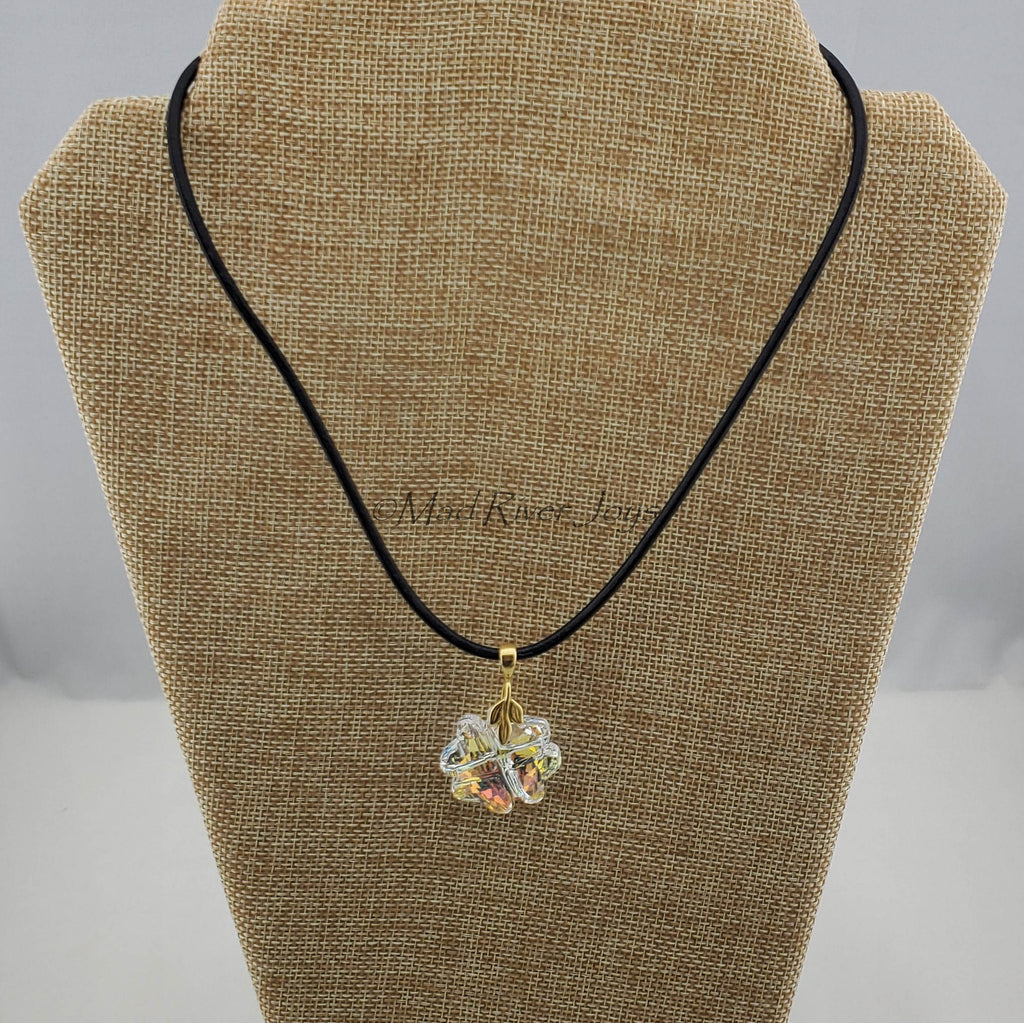 Necklace--Clover Crystal