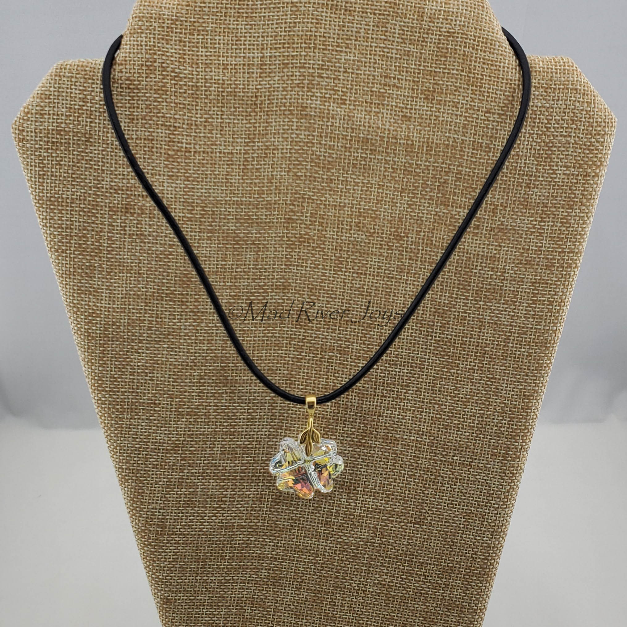 Necklace--Clover Crystal