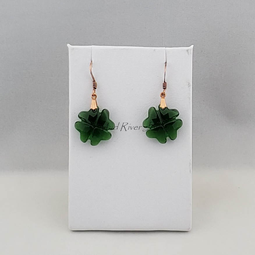 Earrings--Clover Crystal