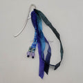 Bookmark--Hook--Blue with Hand-dyed Fairy Ribbon