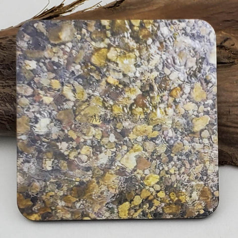 Coaster--Photo Print--Cork--River Rocks